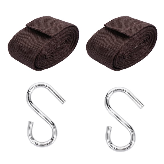 Healifty 2Pcs Alloy Hammock Tree Straps Heavy Duty for Outdoor Activities