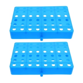 Healifty 2Pcs Durable Blue Plastic Floor Pallet with Interlocking Design for Storage Use