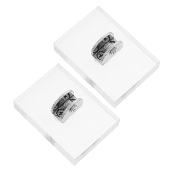 Healifty 2-Pack Clear Acrylic Award Display Stand with Scratch-Resistant, Non- Base for Tabletop Presentation