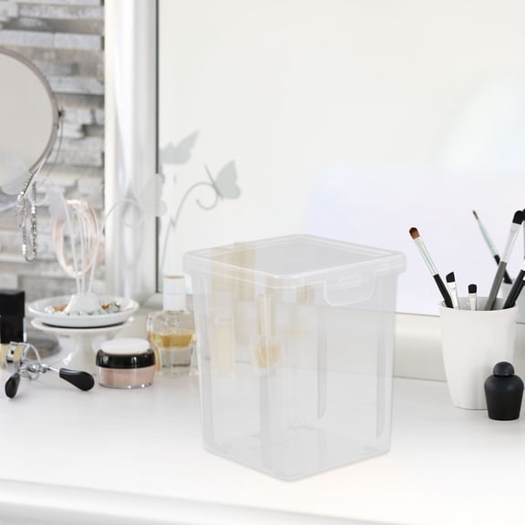 Healifty Transparent PP Organizer Box for Kitchen - Versatile, Stackable, Dustproof Storage 2Pcs