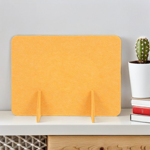 Healifty 2Pcs Desk Divider for Office Yellow Felt Desktop Partition Panel Easy Installation