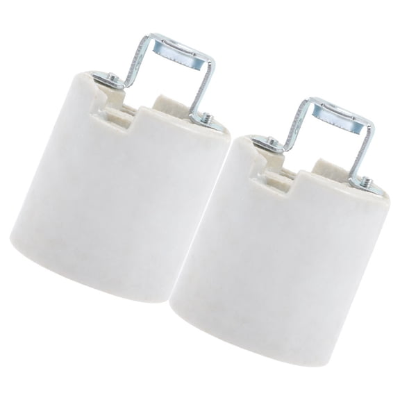 Healifty 2Pcs Easy Install Ceramic Light Socket Holder E26 for Lamps Chandeliers Lighting