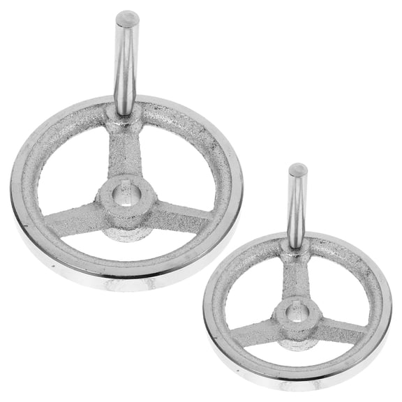 Healifty 2-Pack Hand Wheel Knobs for Machine Tools, Cast Iron with Plated , Industrial Replacement Parts