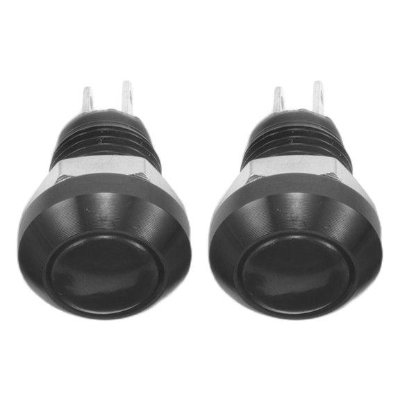 Healifty 2Pcs Heavy Duty Alloy Body Momentary Push Button for Car Electronics Dash Panel