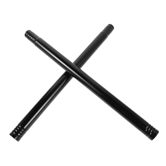 Healifty 2-Pack Modular Stainless Steel Flag Pole Extension Rods with Black Hardware Kit for Easy Flagpole Installation