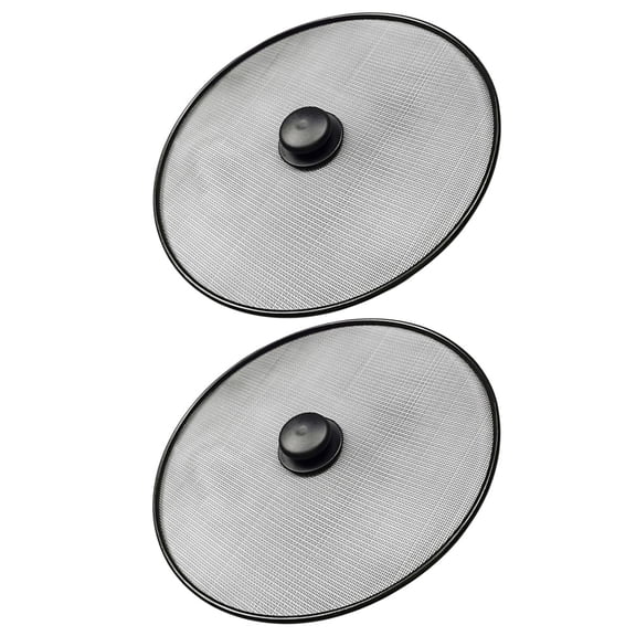 Healifty 2Pcs Multi Functional Splatter Screen for Kitchen Pots and Skillets