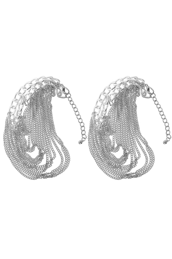 2Pcs Multi Layer Geometric Shoe Chains for Boot and Sneaker Accessories