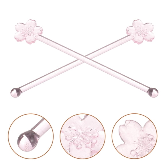 Healifty Set of Glass Stirring Rods Lightweight Mixing Sticks for Cocktails, Drinks, and Home Beverage Preparation