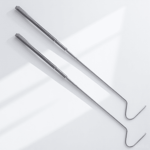 Healifty 2Pcs Plated Silver Snake Catcher Hooks Durable Retractable Grabbers for Practical Use