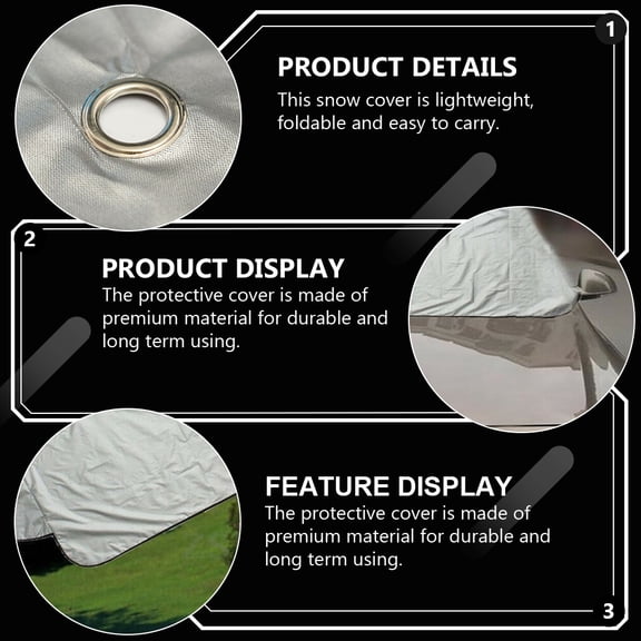 Healifty 2-Pack Foldable Car Windshield Sun Shade UV Lightweight Cover