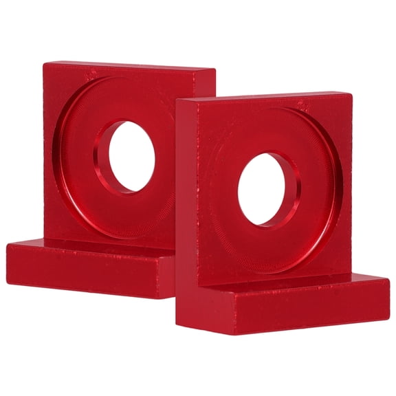 Healifty 2Pcs Motorcycle Chain Adjuster Block in Red Aluminum Alloy for Reliable Chain Maintenance