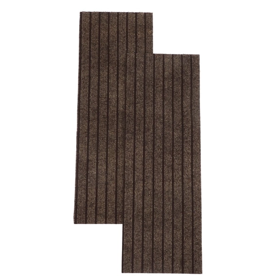 Healifty 2Pcs Stair Tread Covers for Wooden Steps Coffee Polyester Non Slip Stairway Mats