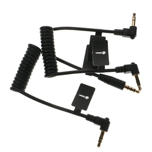 Healifty 2Pcs TRS to TRS Cable 3.5mm TRS to TRRS Adapter Cable Copper Core for Audio Recording