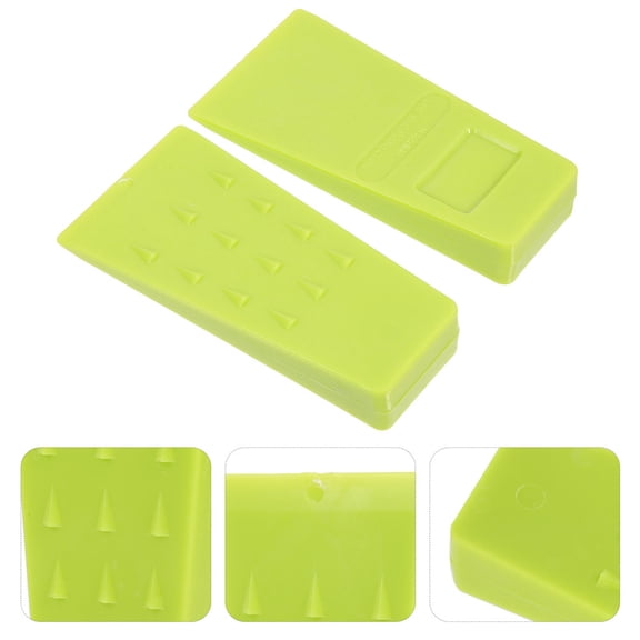 Healifty 2Pcs Weather Resistant Plastic Felling Wedges Green Logging Chock for Wood Splitting
