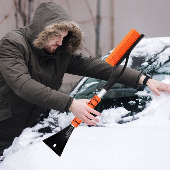 Healifty 2Pcs Windshield Snow Scraper Multi ABS Extendable Handle Tool For Car Owners