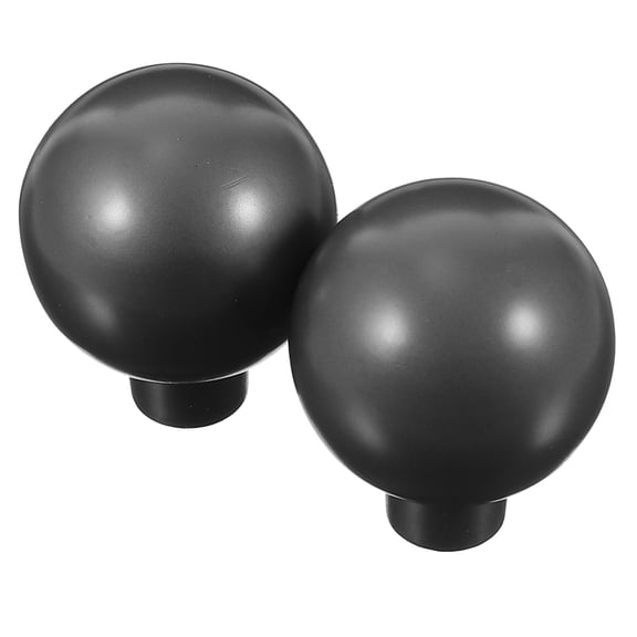 Healifty 2Pcs Zinc Alloy Grey Spherical Knobs Single Hole Cabinet Handles for Drawers Dressers