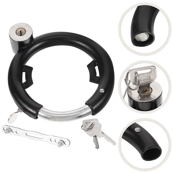 Healifty 2Sets Durable Stainless Steel Cycling Lock Plated Silver Color for Secure Bike Frame and Handlebars