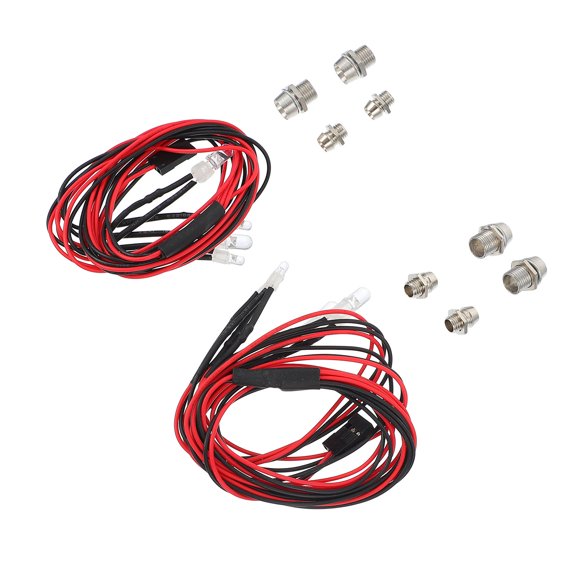 Healifty White LED Lights for RC Cars, 2 Sets of Bright RC Car Lighting Accessories