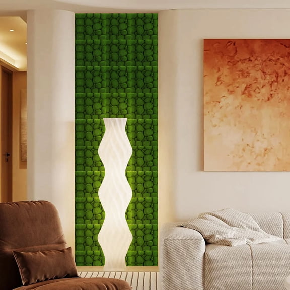 Healifty 2pcs Greenery Wall Decor Artificial Moss Panels Plastic Micro Landscape for Weddings
