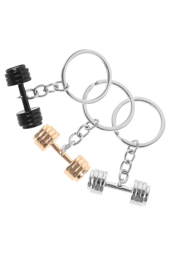 3 Pcs Dumbbell Keychains Cute Key Chains Key Ring for Friends and Family Who Love Fitness