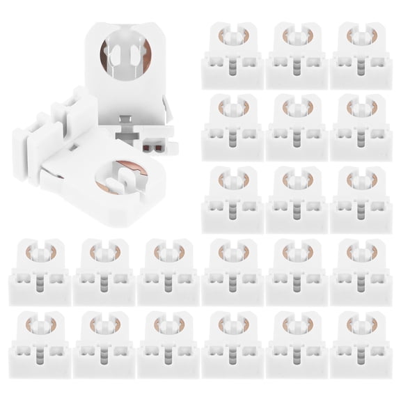 Healifty 30-Piece Non-Shunted Lamp Socket Replacement, Tombstone Holder for Fluorescent Tube Light Fixture Parts