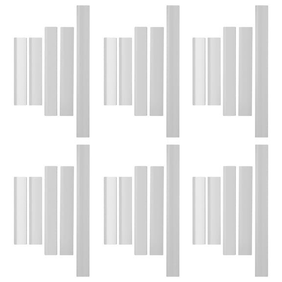 Healifty 30Pcs Transparent No Mark Rulers Solid PVC Straightedge for Technical Drawing and Art Use