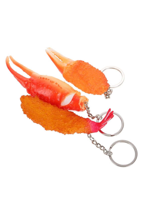 3Pcs Creative Crab Claw Keychain Ornament Assorted Color Charm for Keys and Bags
