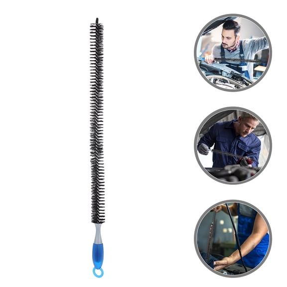 Healifty 3-Piece Engine Cleaning Brush Set with Handles, Flexible Cleaner for Car Radiators, Vents, and Hard-to-Reach Areas