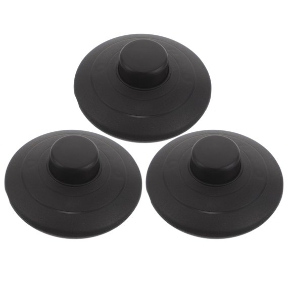 Healifty 3pcs Black Lamp Control Foot Switch Step-on Push Button Replacement