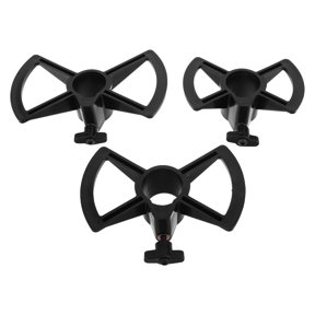Healifty 3-Piece Foldable Djembe Drum Stand Adjustable Holder Black Portable Suspension Rack for Studio Use