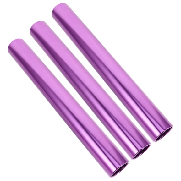 Healifty 3Pcs Lightweight Aluminum Relay Baton Black for Athlete Running Field Race Events