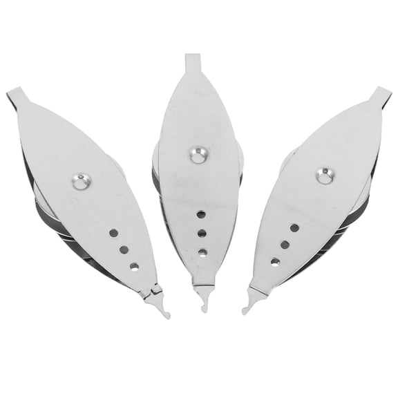 Healifty Durable Alloy Tatting Shuttles Plated Silver Portable Sewing Accessories 3Pcs