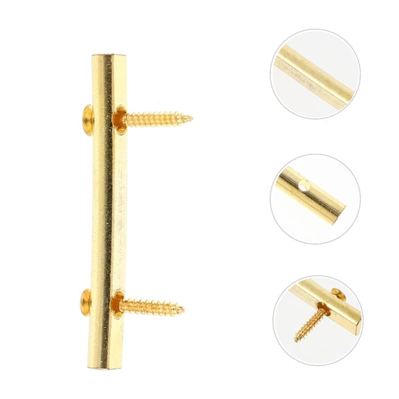 Healifty 3Sets Easy Install Golden Guitar String Guide Zinc Alloy Musical Instrument Accessory