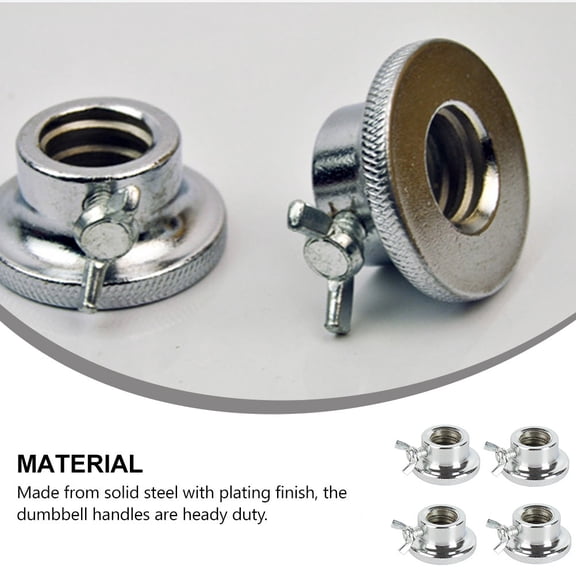 Healifty 4 Pcs Barbell Lock Collars Steel Prevent Shaking for Gym