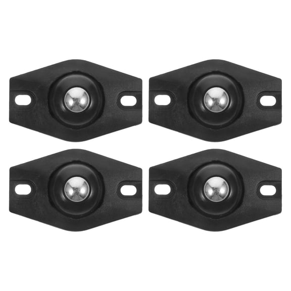 Healifty 4 Pcs Stick On Casters Black ABS Non-scratch Wheels for Packing Boxes
