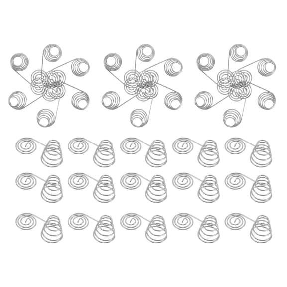Healifty 40Pcs Aaa Battery Spring Contacts Plated Silver Coil Springs for Accurate Battery Polarity and Connection