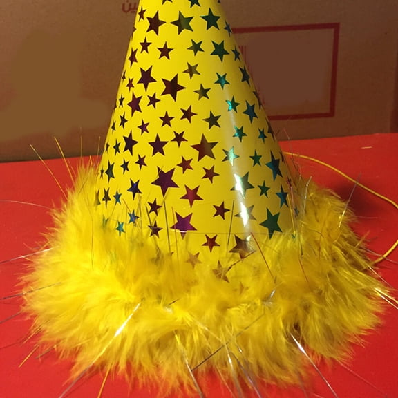 Healifty 4Pcs Party Cloth Hats Cone Style Birthday Supplies Assorted Colors Durable