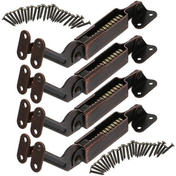 Healifty 4Pcs Slow Closing Lid Hinges for Chest Box Cabinet Iron Sturdy Support