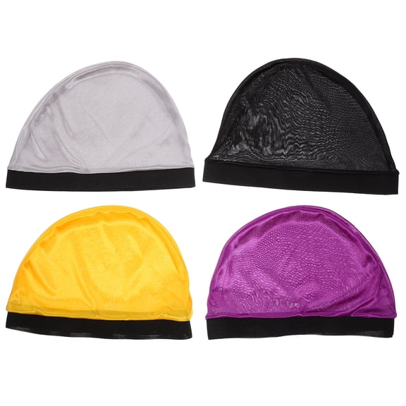 Healifty Wig Liners Assorted Color Polyester Elastic Wave Caps for Adult Breathable