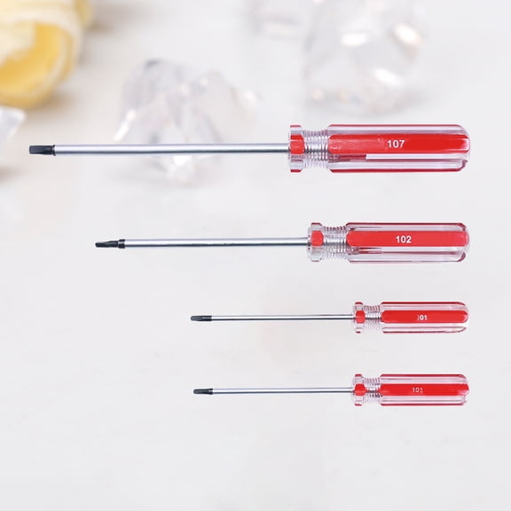Healifty 4Pcs Assorted Color Triangle Screwdriver with Comfortable Grip for Repair Use