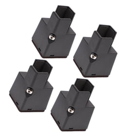 Healifty 4-Pack Adjustable Furniture Risers for Bed Frame Lifts with Wrench, Black, Home Support