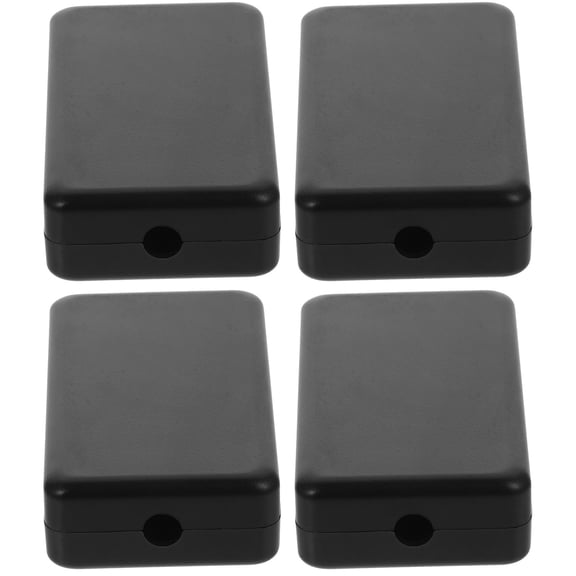 Healifty 4Pcs Pcb Project Box Plastic Weatherproof Junction Box for Outdoor Electrical Cable Black