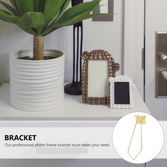 Healifty 4-Pack Golden Iron Photo Frame Back Stands Support and Secure Display