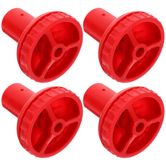 Healifty 4Pcs Plastic Floor Mop Clamp Red Replacement Base for Mop Head and Handle Parts