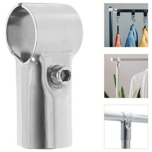 Healifty 4Pcs Plated Silver T Clamp Panel Clamps for Double Tube Pipe Fixing and Fence Tools