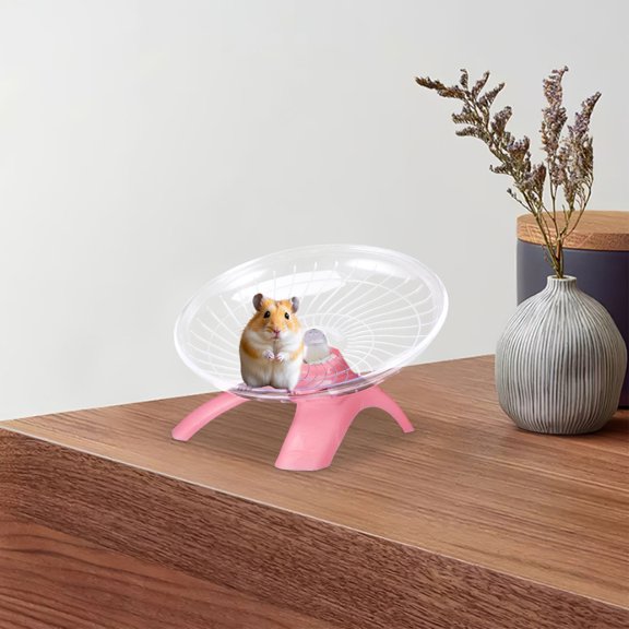 Healifty 4Pcs Small Pet Hamster Wheel Silent Stable Structure Flying Saucer Shape