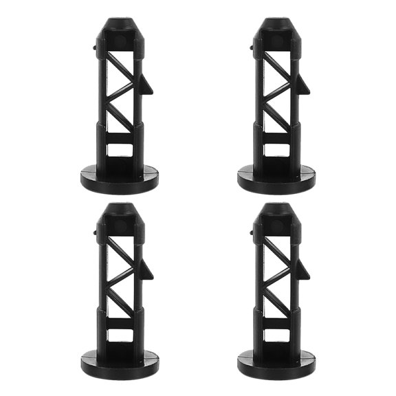 Healifty 4Pcs Trash Can Lid Latch Black Plastic Garbage Can Lock for Outdoor Use