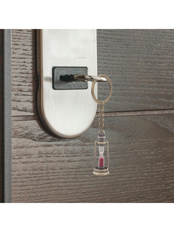 4-Pack Vintage Metal Keychain Set with Lantern Charm Pendant for Men and Women