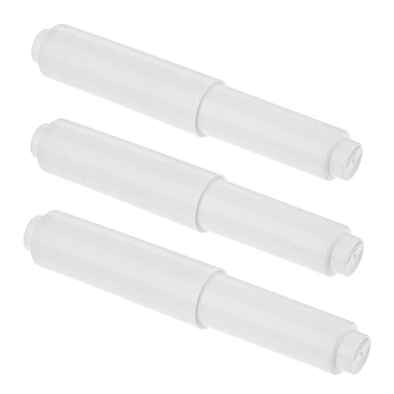 Healifty 4Pcs White Bathroom Paper Organizer Zinc Alloy Roll Rack Stretchable and Durable