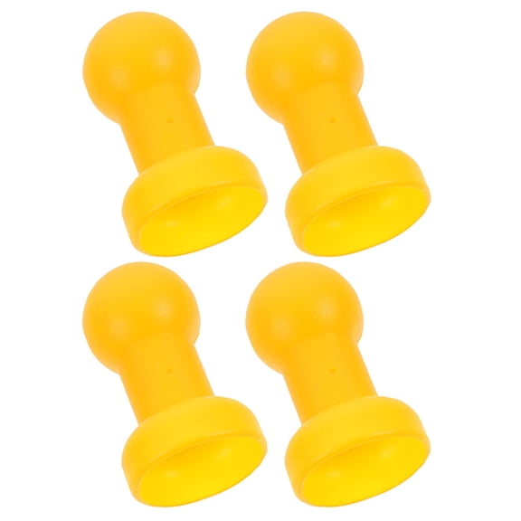 Healifty 4Pcs Yellow Trampoline Rod Protectors Sturdy Plastic Durable Trampoline Replacement